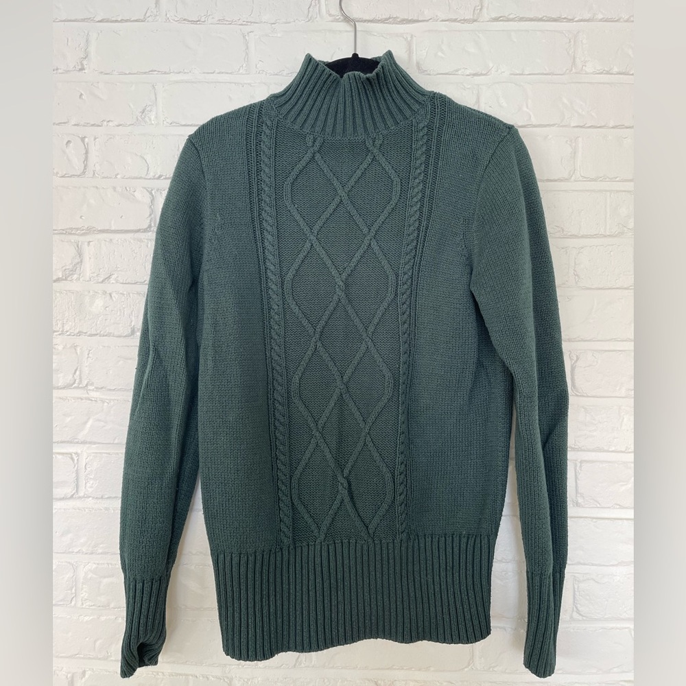 J.Crew Green 100% Cotton Sweater, Small